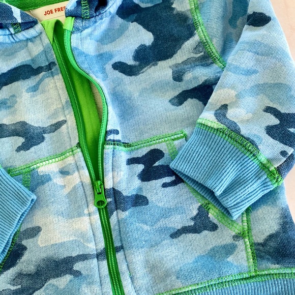 Joe Fresh Blue Watercolour Camo Print Hoodie | 6-12 Months - Picture 4 of 5